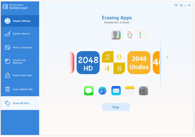 erasing data on ios