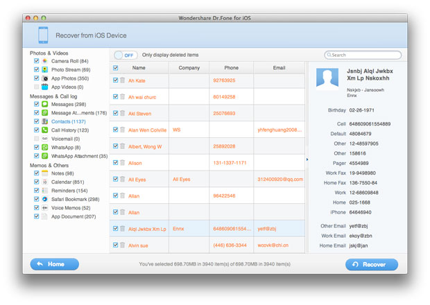 preview and restore ipod data