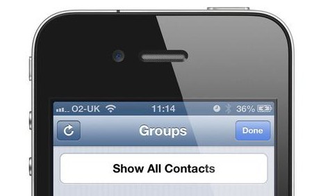 contacts on iphone 5