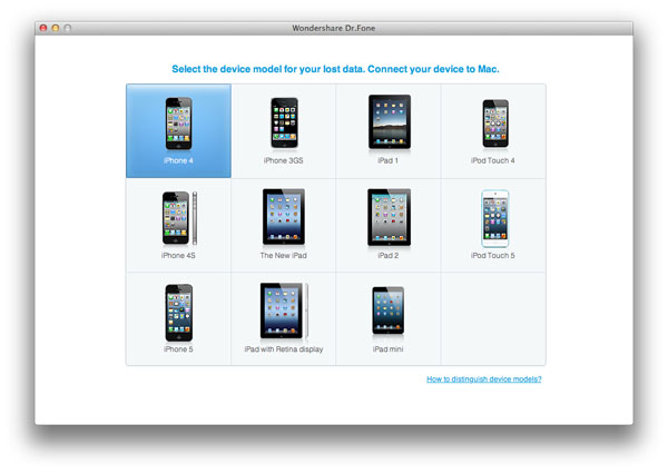 select iphone model for itunes bakcup